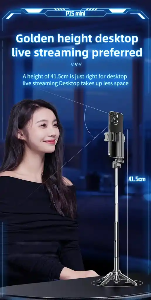 Captura Como Un Pro Con El P15 Mini: Trípode 3 En 1 Con Palo Selfie, Soporte De Celular Y Control Remoto Para Creadores Y Viajeros