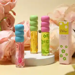 Brillo Sin Color Tipo Lip Oil Flores