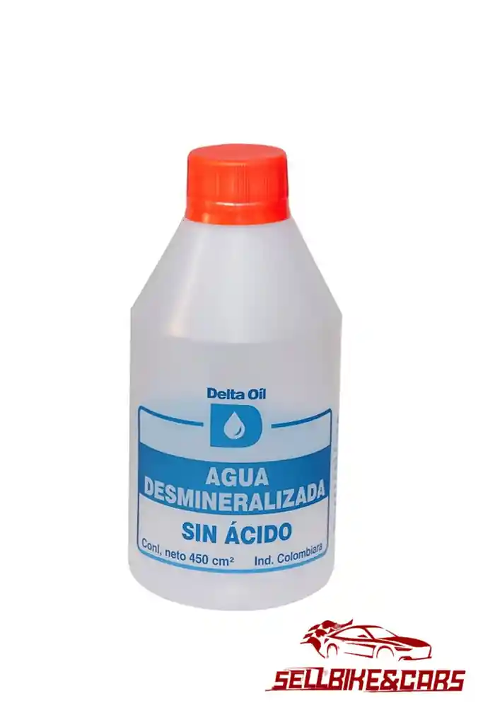 Agua Desmineralizada Sin Acido Delta 450 Ml