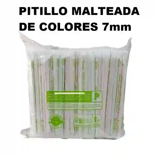 Pitillo Malteada Jumbo Con Punta 7.2mm Colores Forrados X 450und