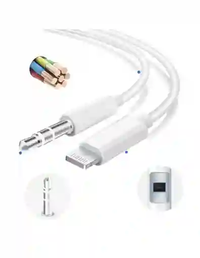 Cable Adaptador Auxiliar Jack 3.5 Compatible Con Lightning