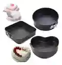 Moldes Para Repostería Set De 3 Cuadrado Redondo Y Corazón