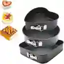 Moldes Para Repostería Set De 3 Cuadrado Redondo Y Corazón