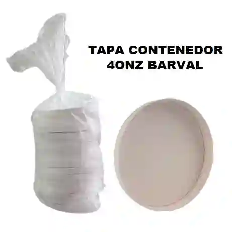 Tapa Para Contenedor Carton 4 Onz Barval X 25und