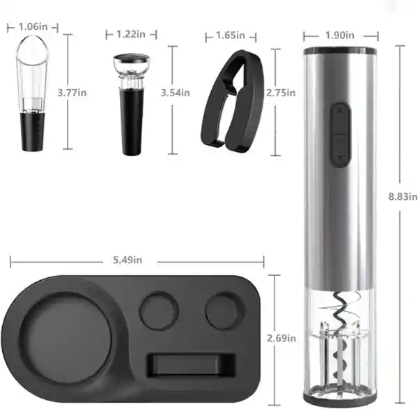 Kit Dercorchador De Vino 5 Piezas