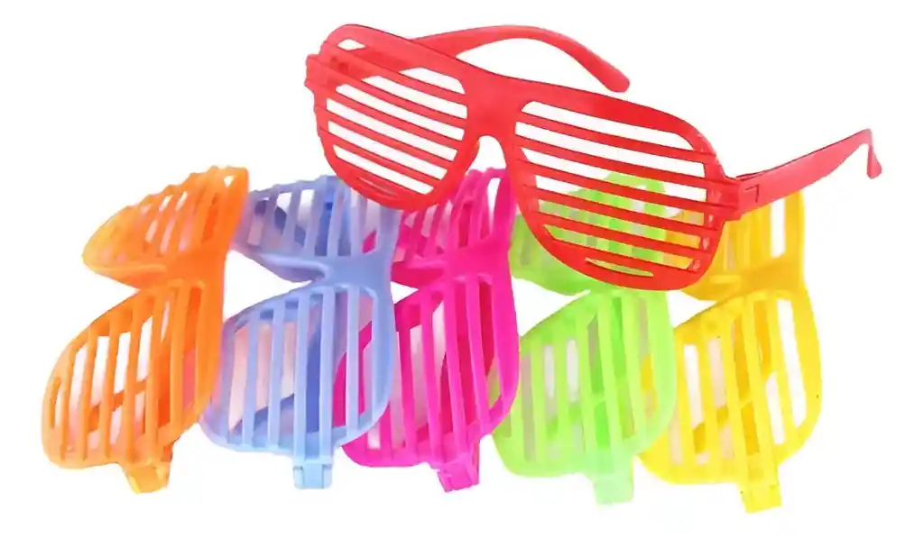 Gafas De Neon X 12 Premium Plásticas Fiesta Hora Loca