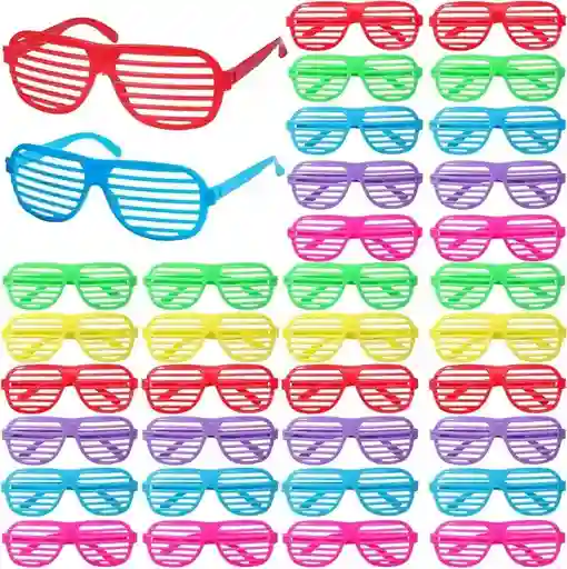 Gafas De Neon X 12 Premium Plásticas Fiesta Hora Loca