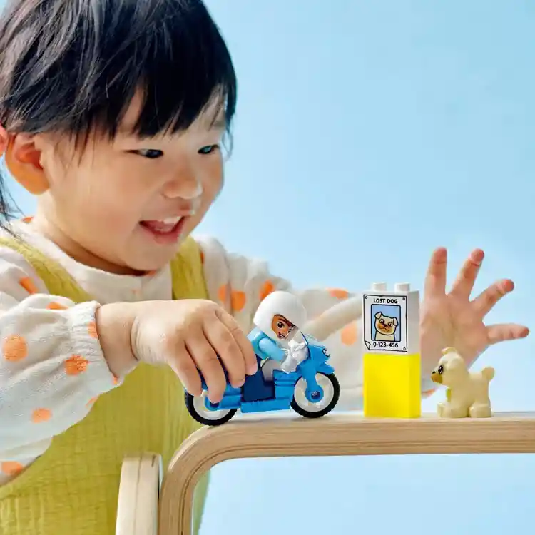 Juego Construcción Lego Moto De Policía 5 Piezas Para Niños