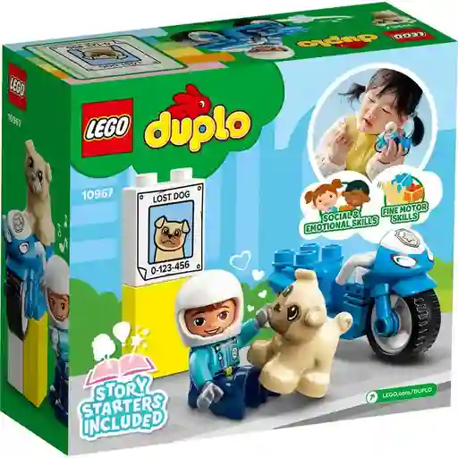 Juego Construcción Lego Moto De Policía 5 Piezas Para Niños