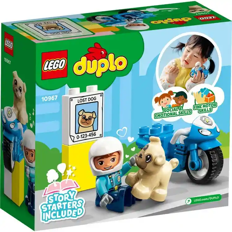 Juego Construcción Lego Moto De Policía 5 Piezas Para Niños