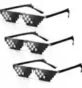Gafas Pixeladas Thug Life Meme Divertidas Gamer Minecraft