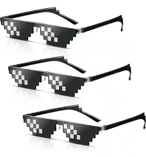 Gafas Pixeladas Thug Life Meme Divertidas Gamer Minecraft