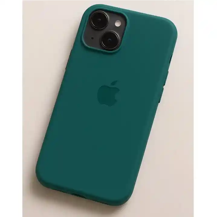 Silicon Case Iphone 15 Azul Petroleo