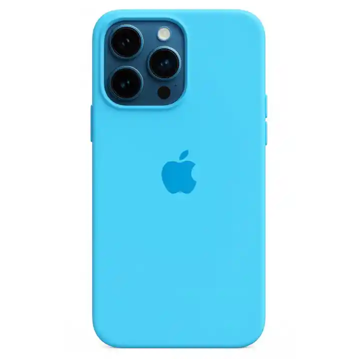 Silicon Case Iphone 15 Pro Azul Celeste