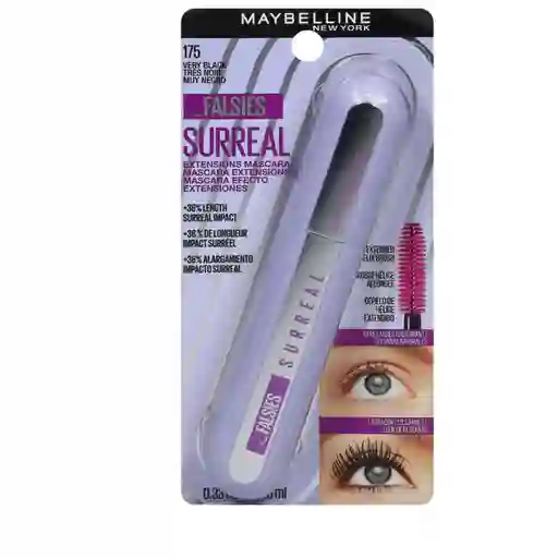 Pestañina Maybelline The Falsies Surreal Muy Negro 175 10ml