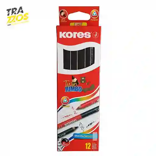 Lapiz Kores Twin Jumbo X 12