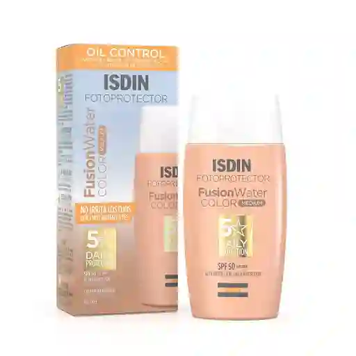 Protector Solar Facial Con Color Isdin Fotoprotector Fusion Water Color Color Medium Spf50 *50ml