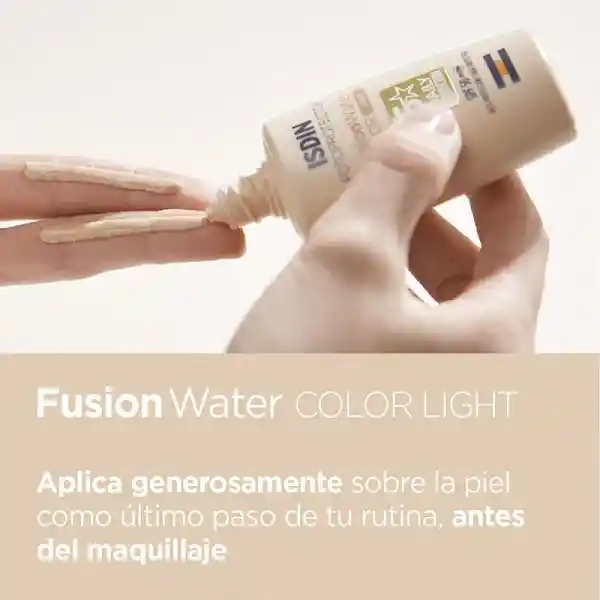 Protector Solar Facial Con Color Isdin Fotoprotector Fusion Water Color Light Spf50 *50ml