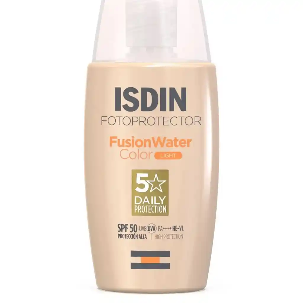Protector Solar Facial Con Color Isdin Fotoprotector Fusion Water Color Light Spf50 *50ml