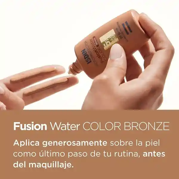 Protector Solar Facial Con Color Isdin Fotoprotector Fusion Water Color Bronze Spf 50 *50ml