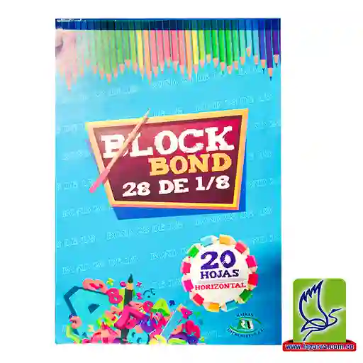 Block Papel Bond 28 Sin Formato 1/8