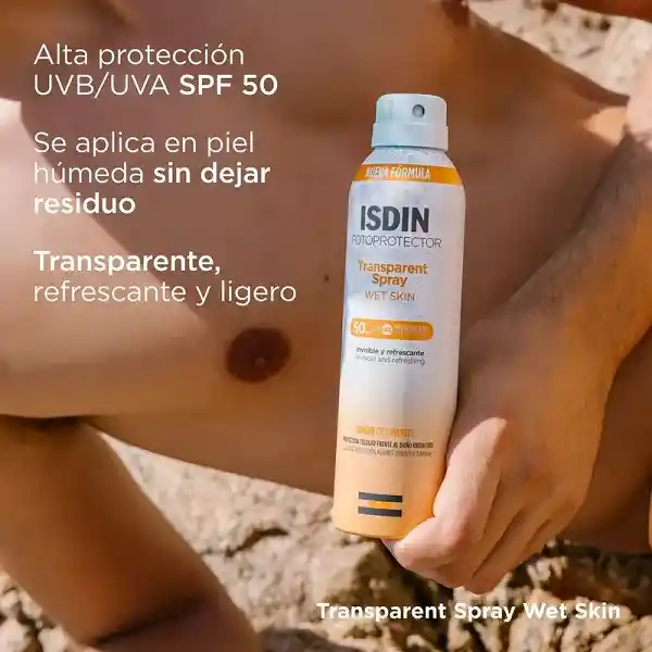 Isdin Fotoprotector Transparent Spray Wet Skin Spf50 250ml