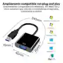 Convertidor Usb 3.0 A Vga Negro