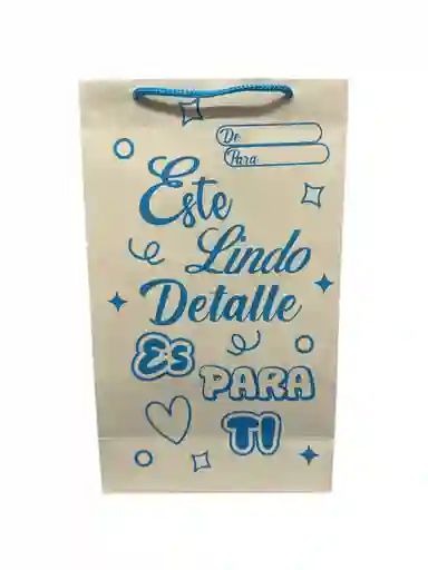 Bolsa De Regalo Cartulina Azul 27x16 Este Lindo Detalle Es Para Ti
