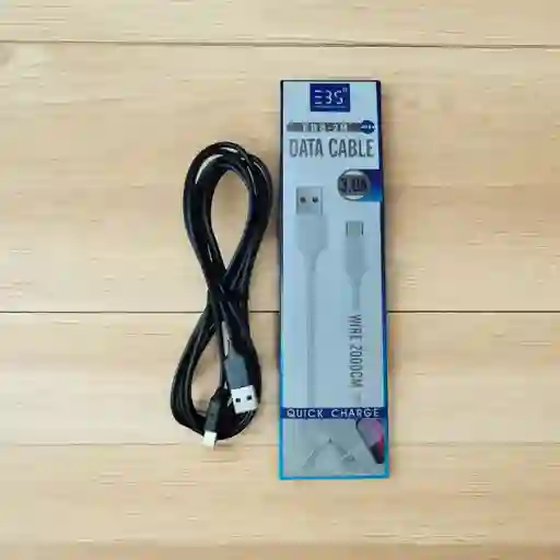 Cable Data Usb A Iphone 2 Mts Color Negro Ebs 3.0a