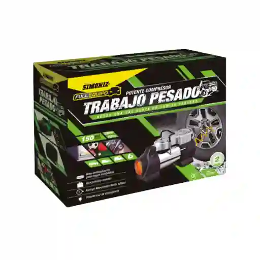 Potente Compresor De Trabajo Pesado Full Equipo Simoniz - 150psi/180w/12vdc