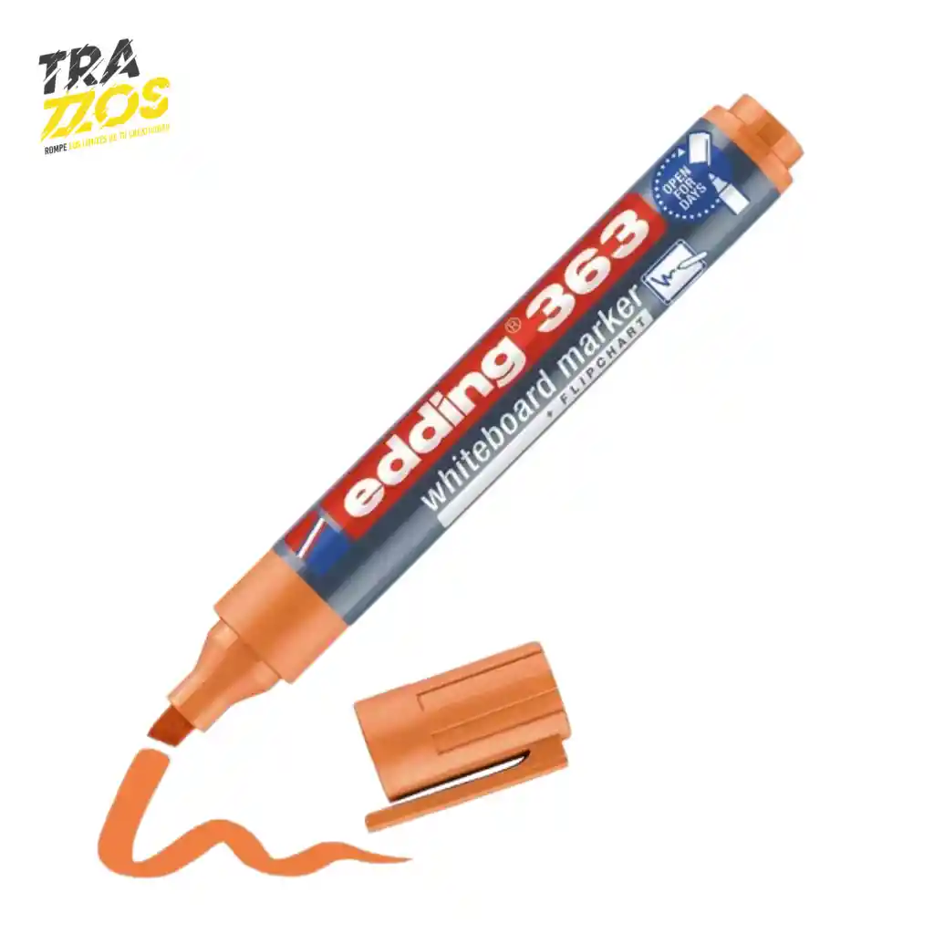 Marcador Edding 363 Recargable Naranja