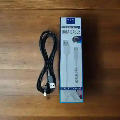 Cable Data Usb A Iphone 2 Mts Color Negro Ebs 3.0a