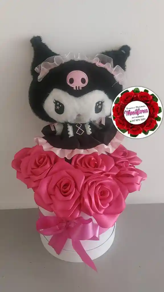 Caja Con Rosas Preservadas Con Peluche