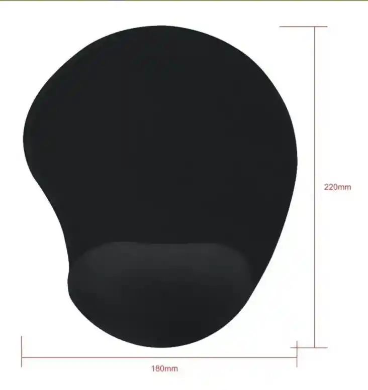 Pad Mouse Ergonómico Con Apoyo En Gel Para La Muñeca - Negro