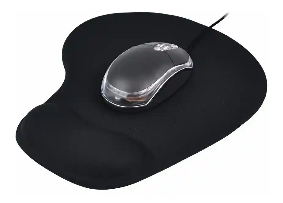 Pad Mouse Ergonómico Con Apoyo En Gel Para La Muñeca - Negro