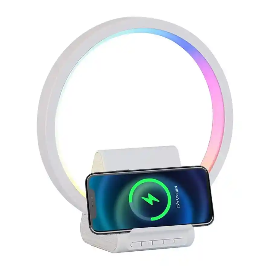 Altavoz Bluetooth Con Carga Inalámbrica 15w Y Led Rítmico Gamer