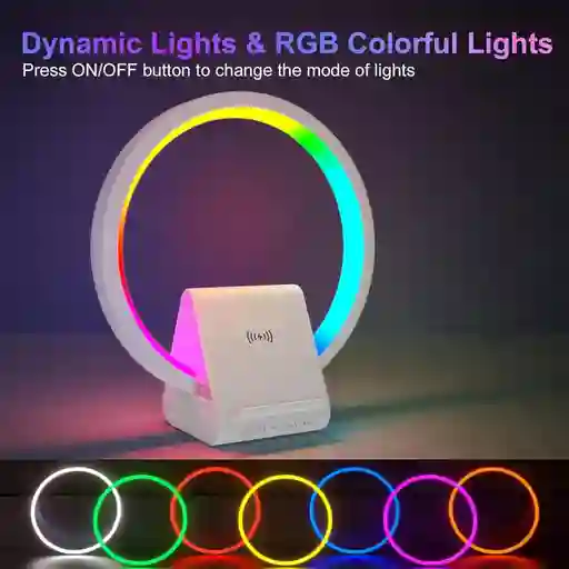 Altavoz Bluetooth Con Carga Inalámbrica 15w Y Led Rítmico Gamer