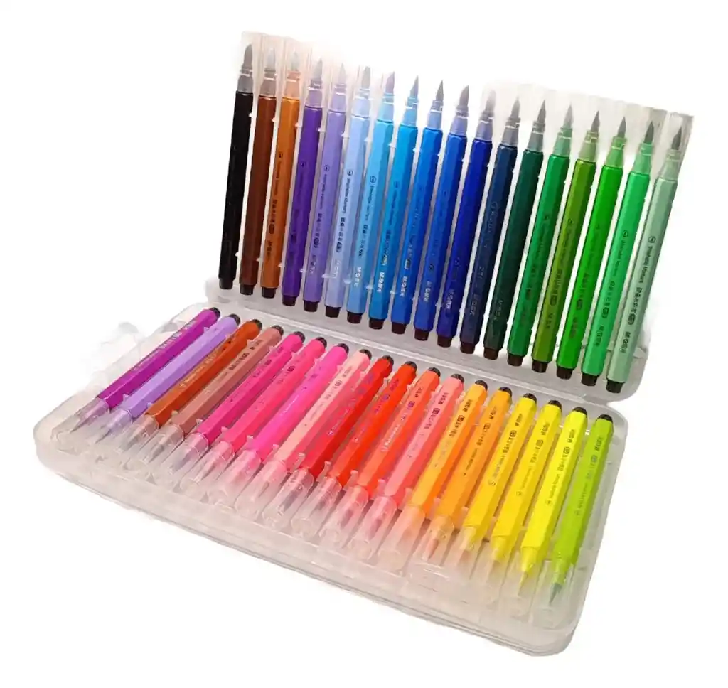 Plumón Marcador Lavable Con Pincel