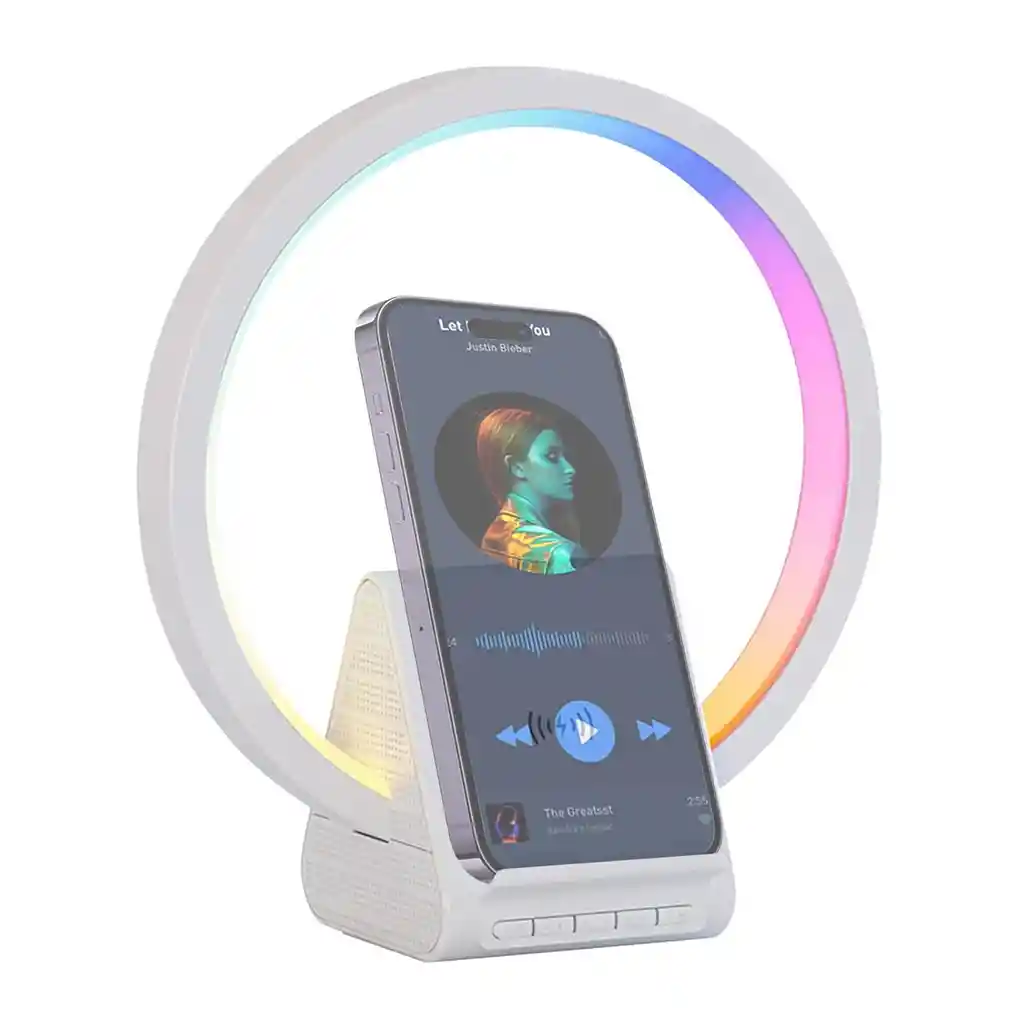 Altavoz Bluetooth Con Carga Inalámbrica 15w Y Led Rítmico Gamer