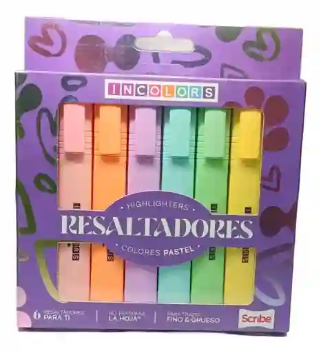 Resaltadores Pastel Incolors Highlighters