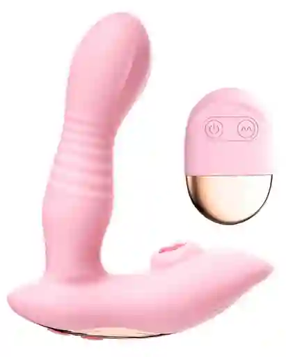 Vibrador O Juguete Sexual De Empuje Con Estimulación Clitorial