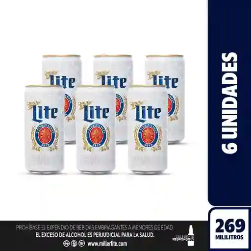 Cerveza Miller Lite 269ml Lata X 6und