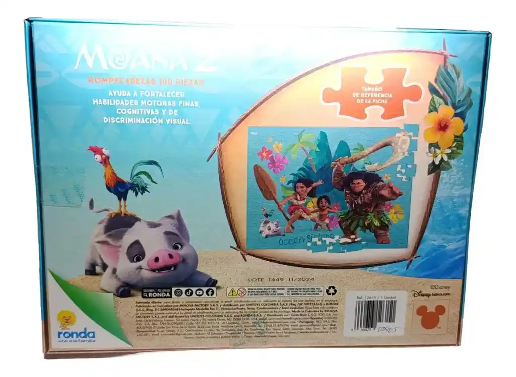 Rompecabezas 100 Piezas De Cartón Moana 2
