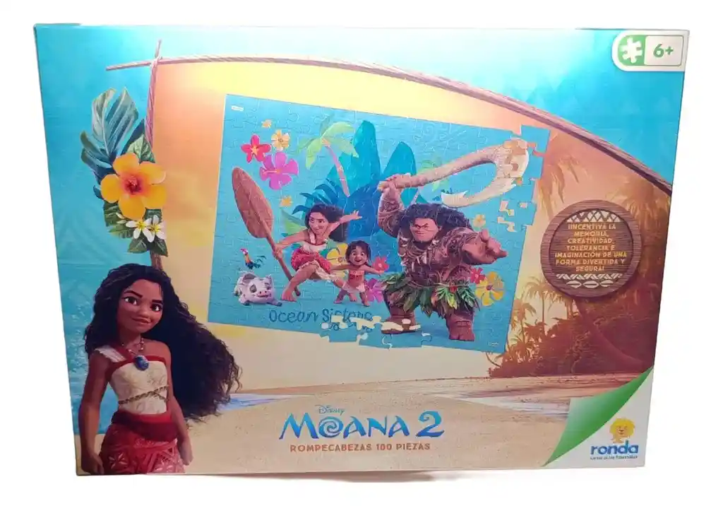 Rompecabezas 100 Piezas De Cartón Moana 2
