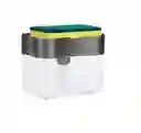 Dispensador De Jabon Liquido Lavaplatos Con Esponja Cocina Color Transparente