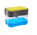 Dispensador De Jabon Liquido Lavaplatos Con Esponja Cocina Color Transparente
