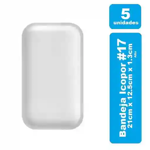 Bandeja Icopor #17 Blanco X 5und
