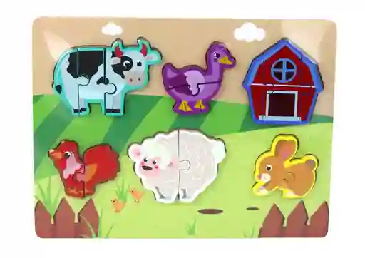 Encajable Granja En Madera