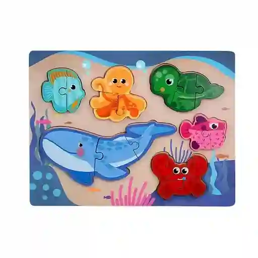 Encajable Animales De Mar En Madera