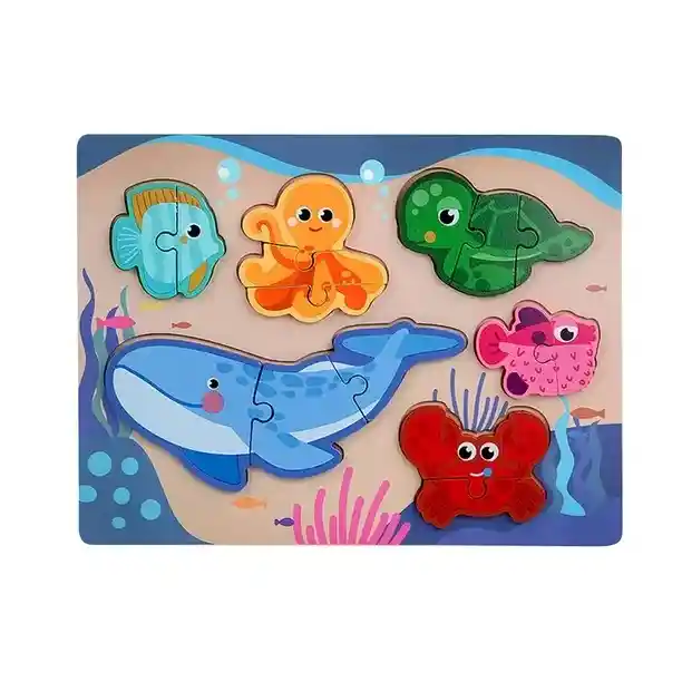 Encajable Animales De Mar En Madera
